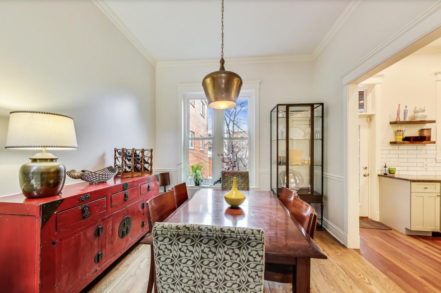 dining room partly open to kitchen - 719 S Claremont Ave