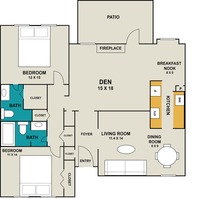 Floorplan - Boardwalk at Starcrest Apartment