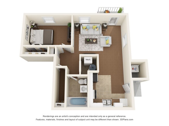 1 Bed 1 Bath - The Life at Lakeside Villas