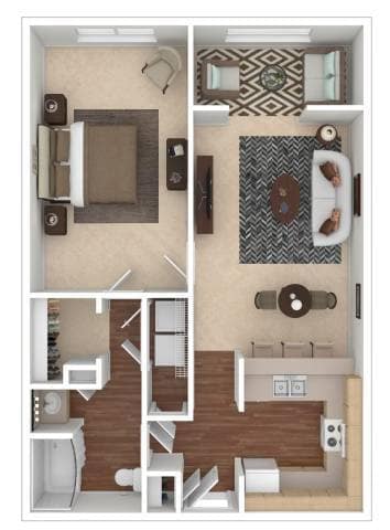 Floorplan - Abbotts Creek Apartments