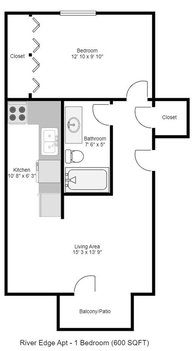 Floorplan - River Edge Apartments