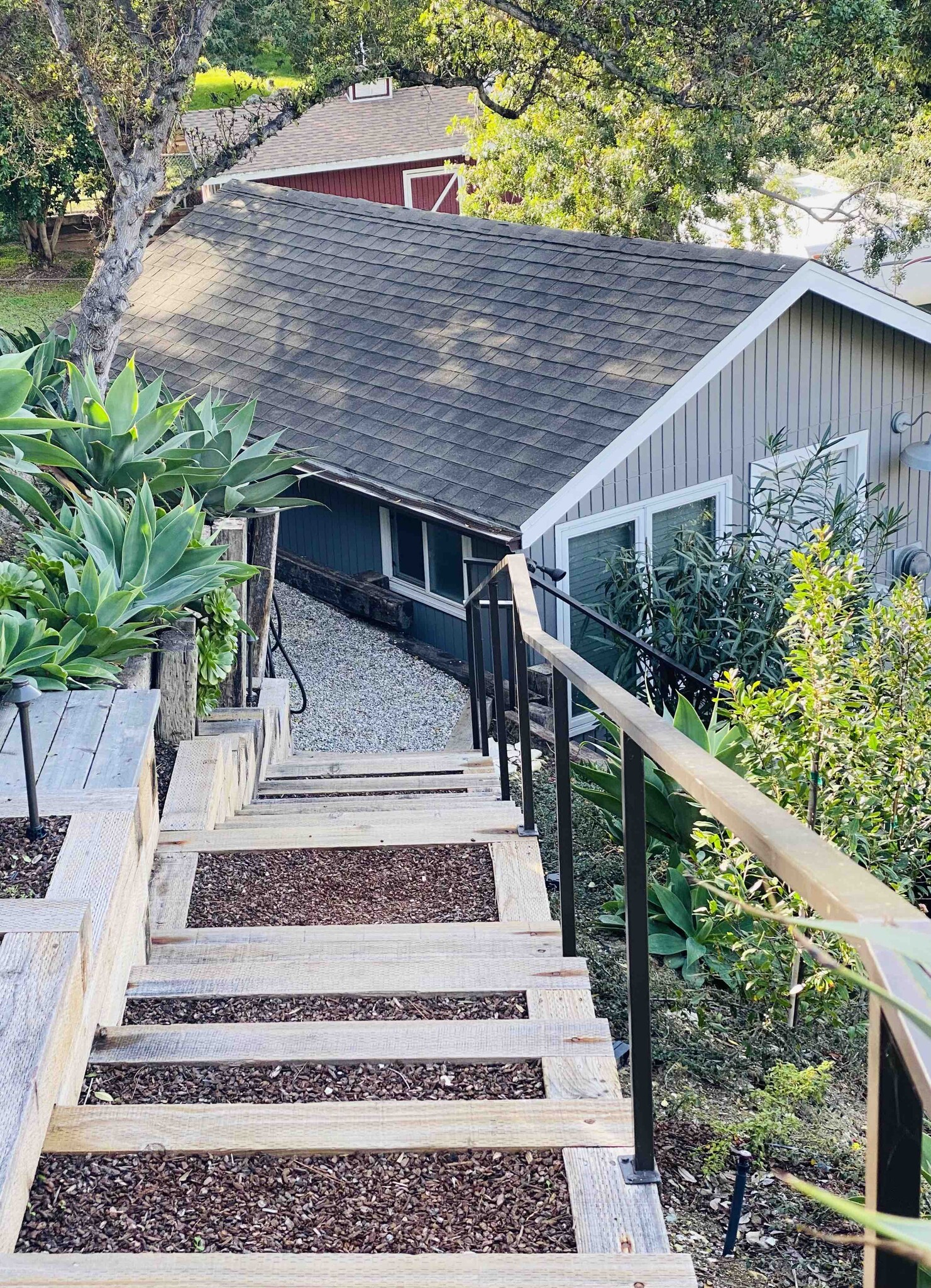Stairs up to laundry room - 35 Silver Saddle Ln