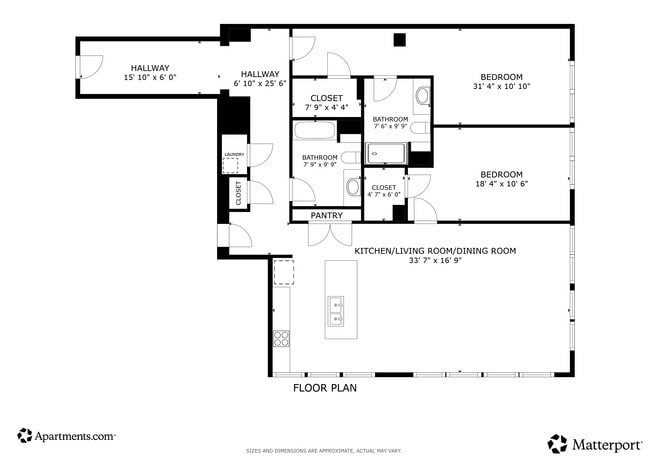 2BR, 2BA - 1,609SF - The Sinclair