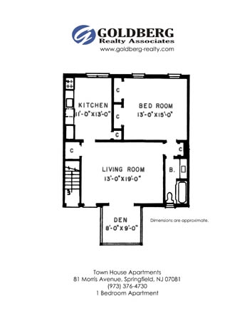 1BR/1BA - Town House Apartments