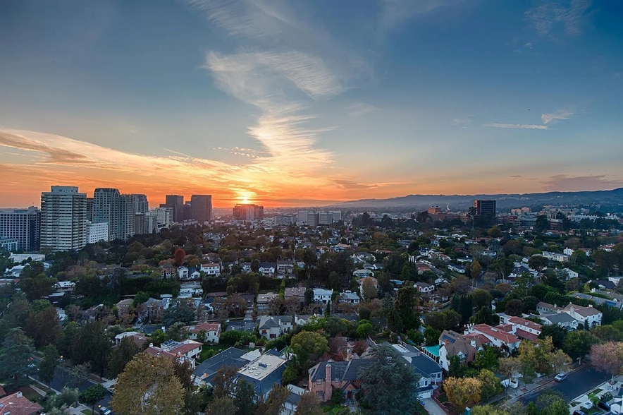 View from unit at Sunset - 10501 Wilshire Blvd