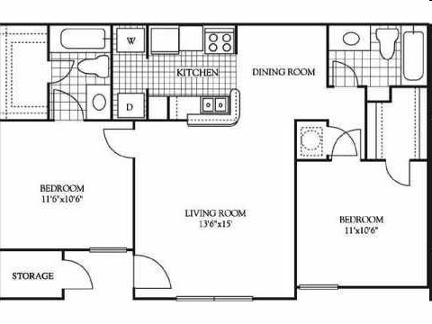 2BR/2BA - The Hamilton