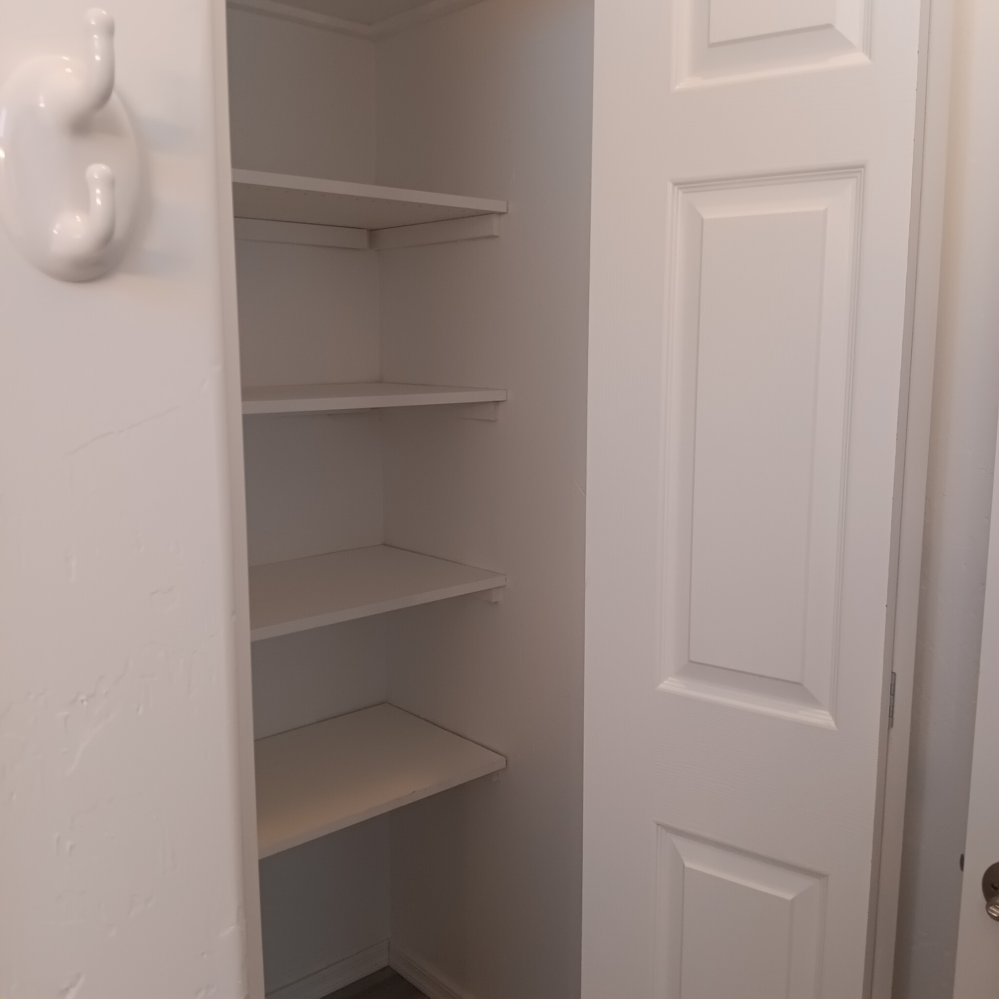 Linen closet in master bath - 2411 E Stone Stable Dr