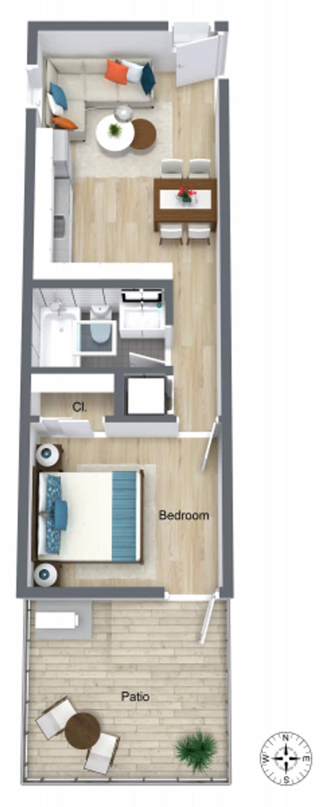 Floorplan - THE POINTE - JUST RENOVATED! Luxurious Community, W/D In Unit