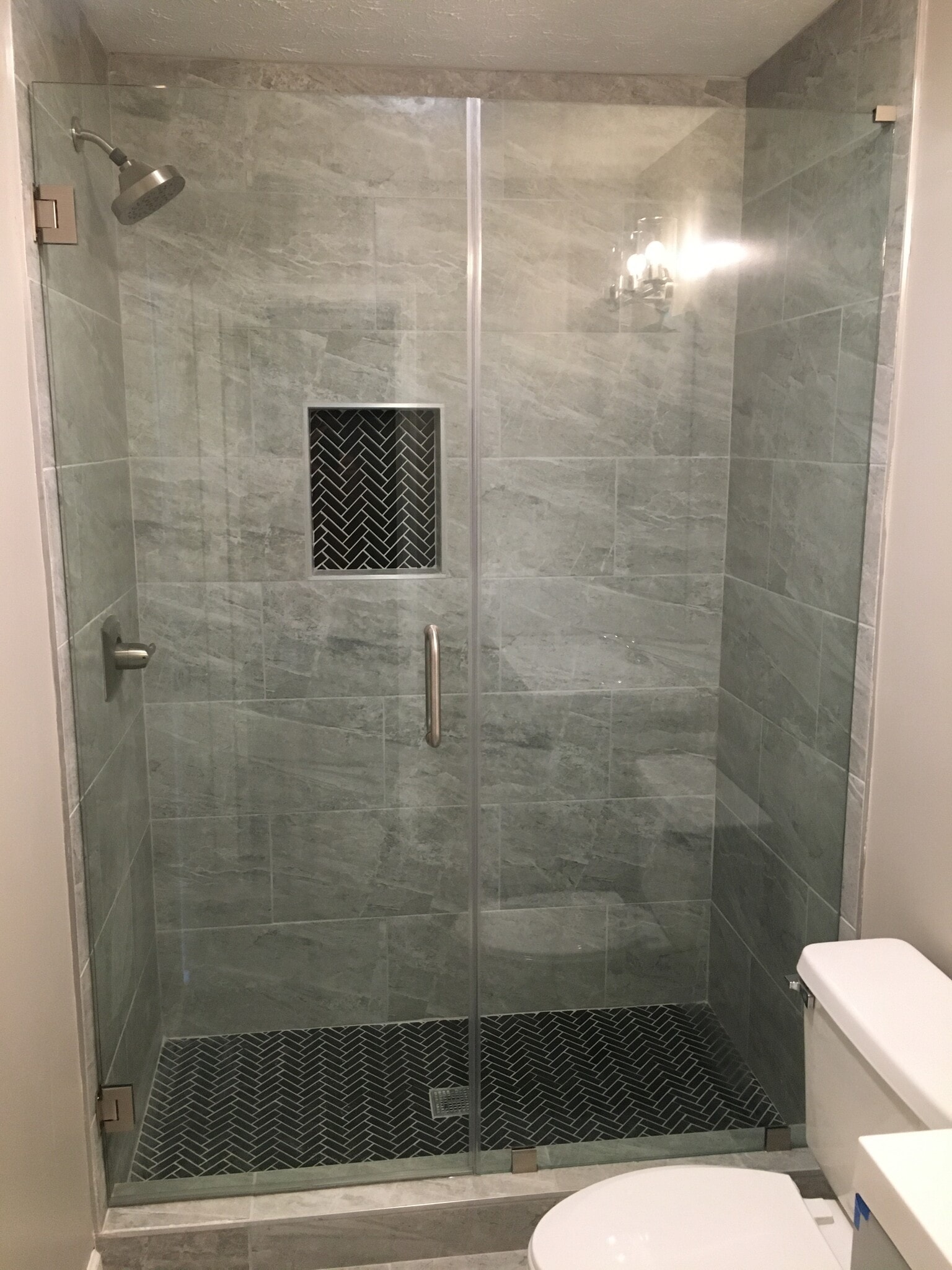 Renovated bathroom 1 - shower - 2110 Newport Lndg
