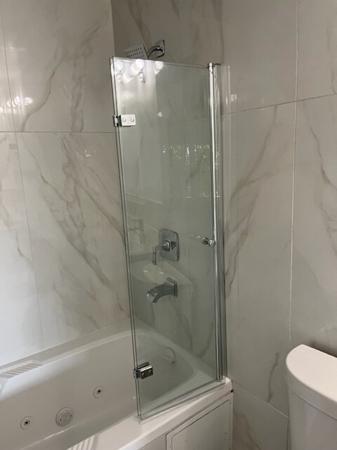 Master Bath Pivot Shower Door - 3808 Stocker St