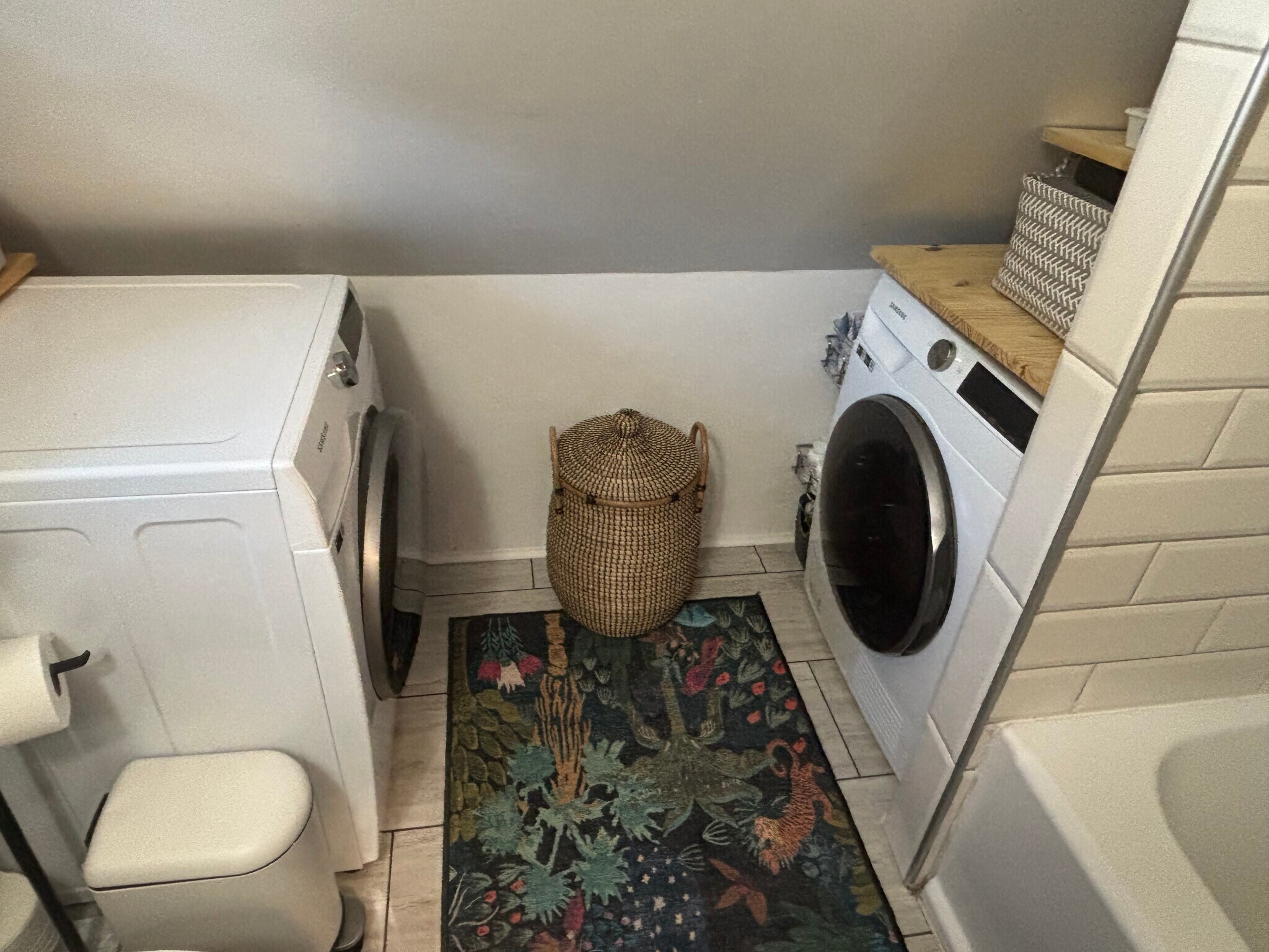 Bathroom with washer and dryer - 111 Glenwood Ave