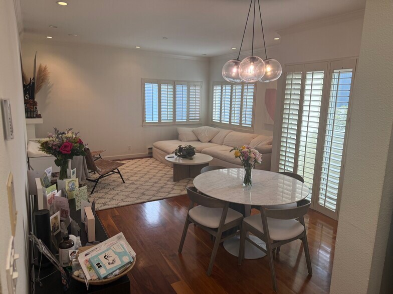 Entry and Living Room and Dining Area - 2185 Bush St