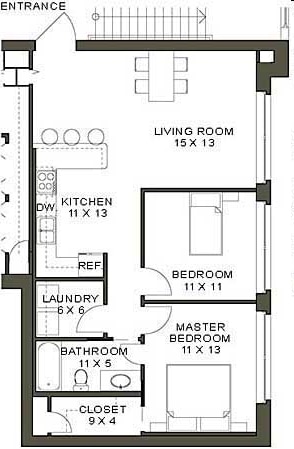 2BR/1BA - 257 Lafayette Center Lofts