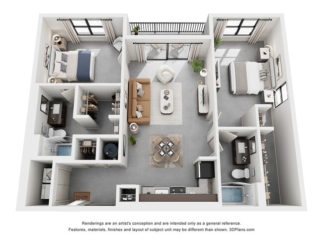 The Picasso | 2 Bed 2 Bath | 1225 sq ft | Cottonwood Westside | Apartments in Atlanta, GA - Cottonwood Westside