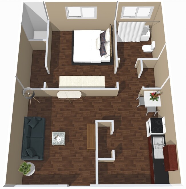 1B/1B - Fircrest Apartments