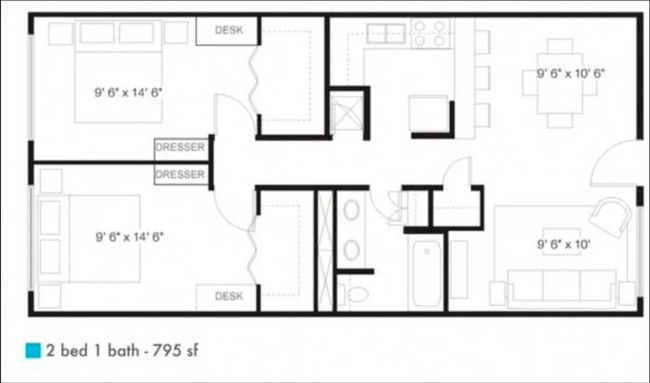 Floorplan - Casa Del Rio Apartments