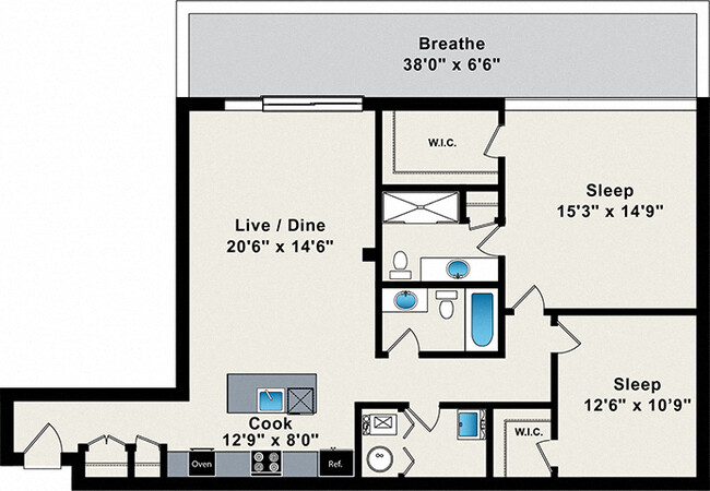 Floorplan - 1846 W Division Apartments