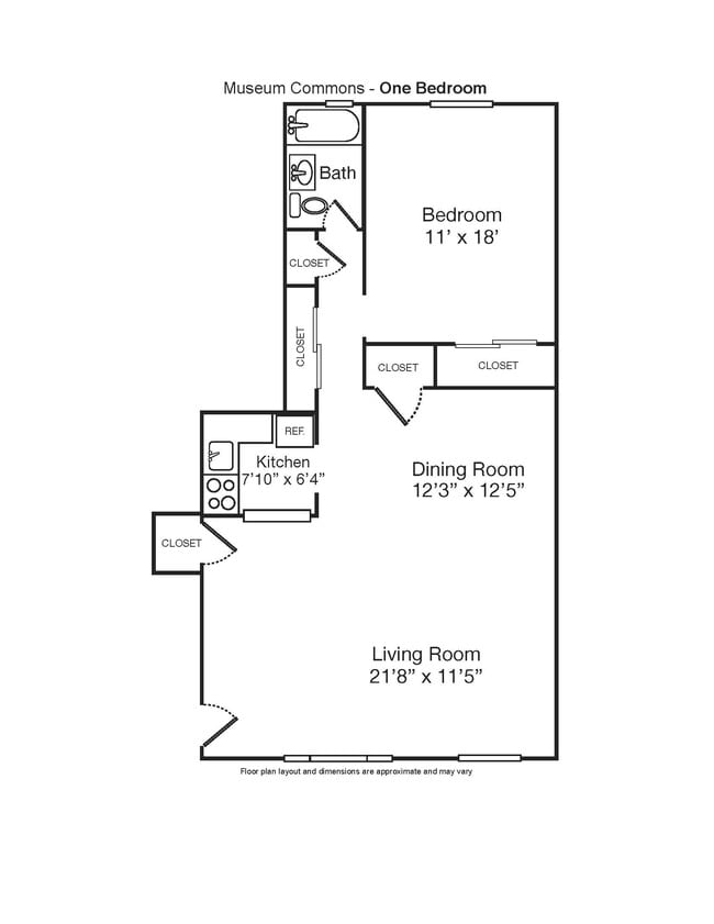 3.5 Room 1 Bed 1 Bath - Museum Commons