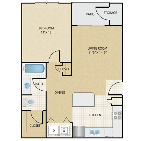 Floorplan - Stonepost Lakeside Apartment Homes