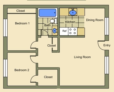 2BR/1BA - 2025 West Apartment Homes