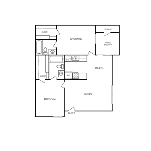 Floorplan - Birch Apartment Homes