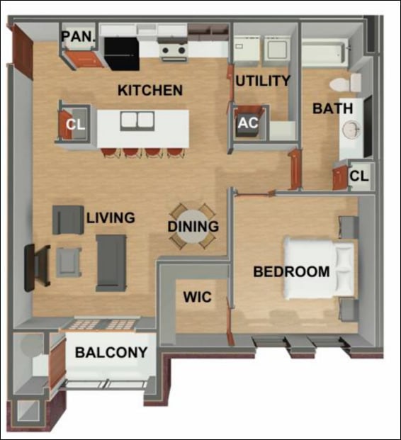 1 bed 1 bath - Palma Vista Apartments