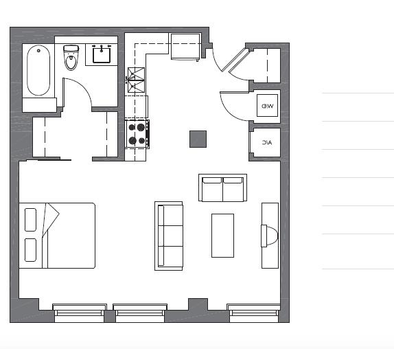 3 & 4 stack floor plan 662 Sf - Great Republic Lofts