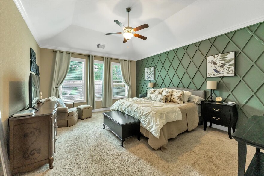 Master Bedroom with Backyard View - 1027 Ginger Glade Ln