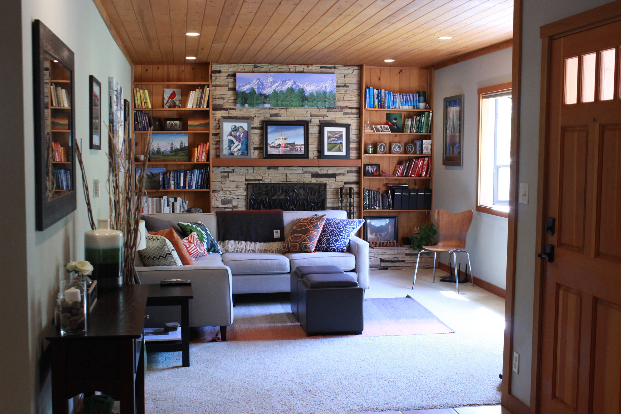 Living room has fireplace and bay window that opens to the garden - 1236 Northeast 103rd Street