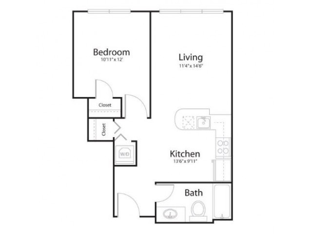 Floor plan 1p1 - Waterline