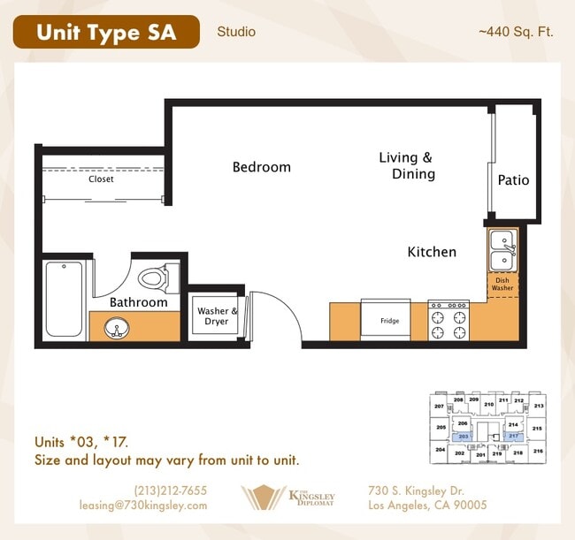 Floorplan - Kingsley Diplomat Apartments