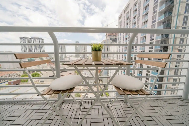 View from the balcony - 133 NE 2nd Ave