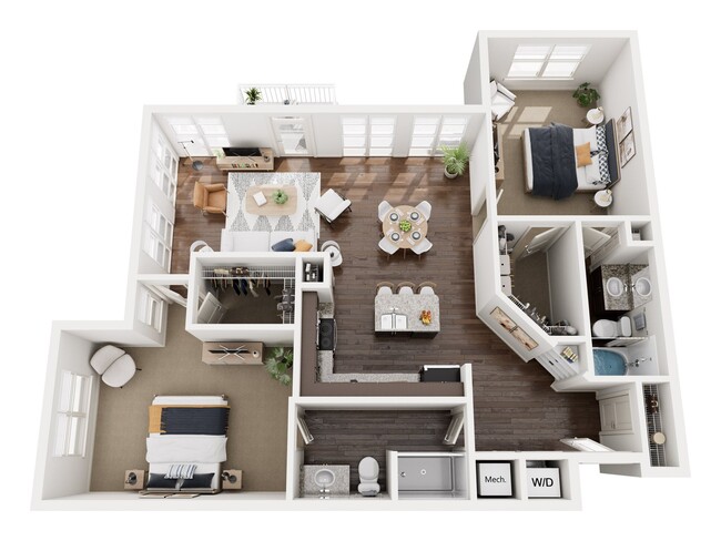 Floorplan - 1377 Brookhaven Apartments