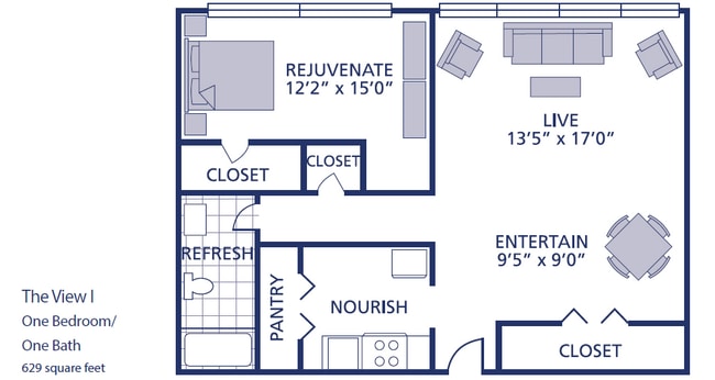 One Bed One Bath - Berkshires At Town Center