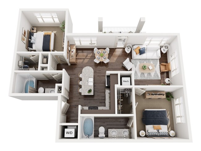 Floorplan - 1377 Brookhaven Apartments