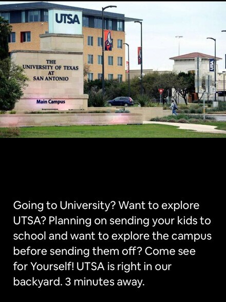 UTSA IS RIGHT IN OUR BACKYARD - 7707 Copper Cave