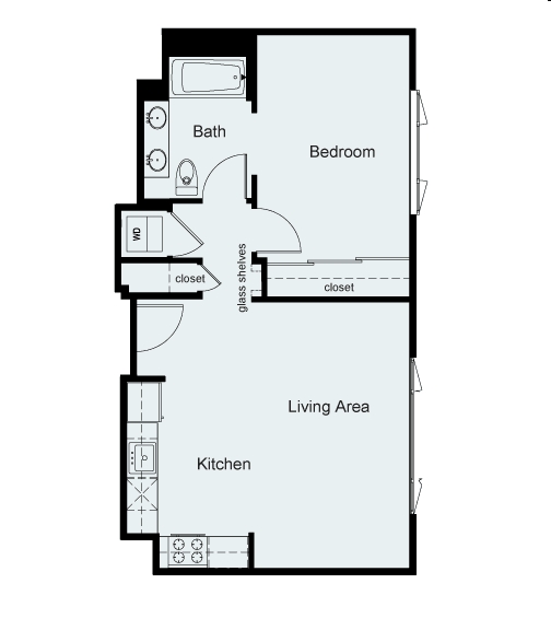 1BR/1BA - One Ecker Place