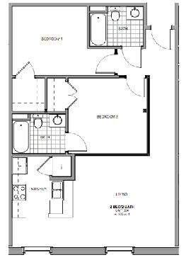 2BR/2BA - Dill Building