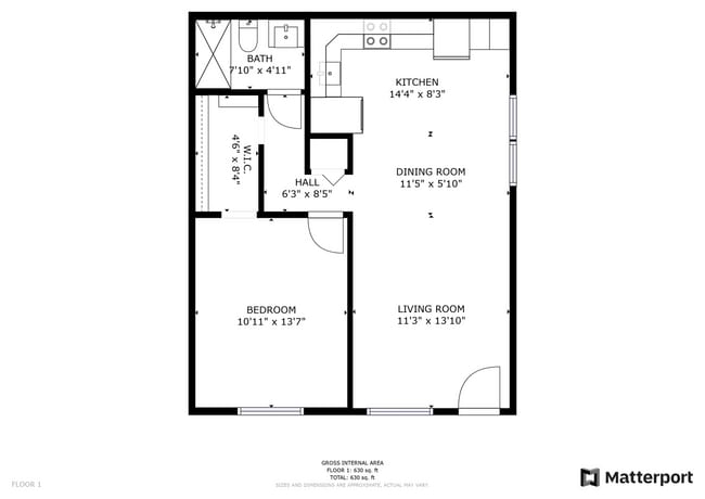 Floorplan - Park On Central | 1 Bedroom Apartments in ...