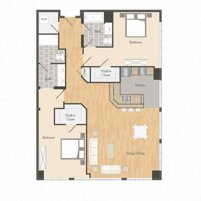 Floorplan - Aqua Via Apartments