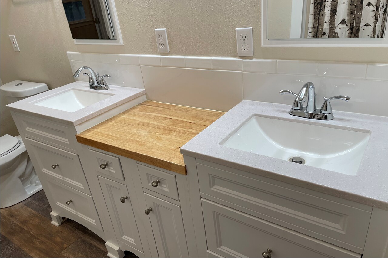 Bathroom with 2 Sinks - 20220 E Peter Pl