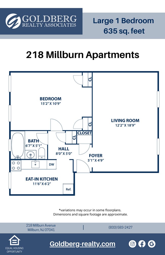 Floorplan - 218 Millburn Avenue Apartments