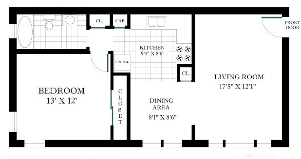 Floorplan - 432 S Clinton Ave