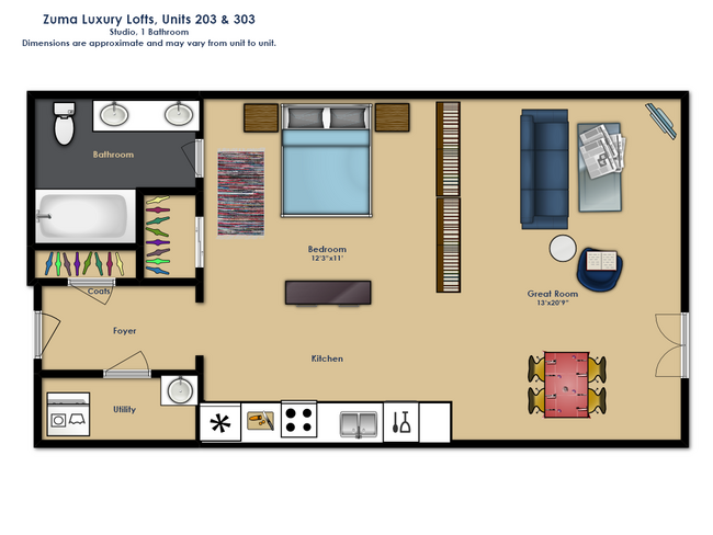 Floorplan - Zuma Apartments