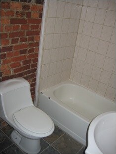 Bathroom-exposed brick - 1504 A St NE