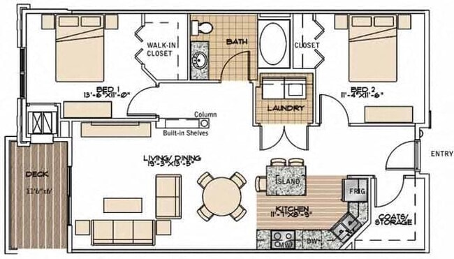 Floorplan - Marketplace and Main Apartments