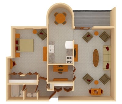 1 Bedroom plus Den - Metropolitan Towers