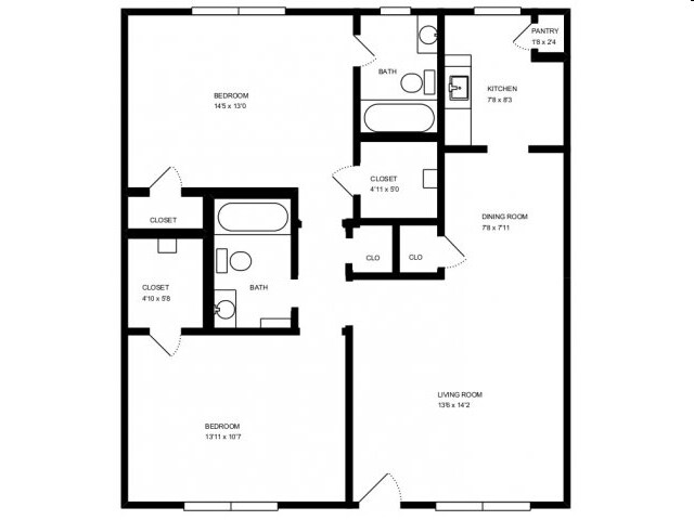 2BR/2BA - Whisperwood