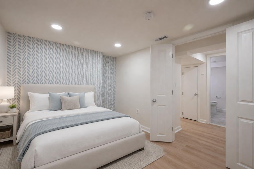 Digitally Staged Bedroom - 3223 1st St N