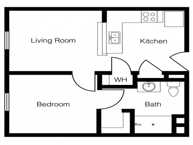 1 Bedroom Floor Plan - Homestead Village Grove City - Active Living 55+